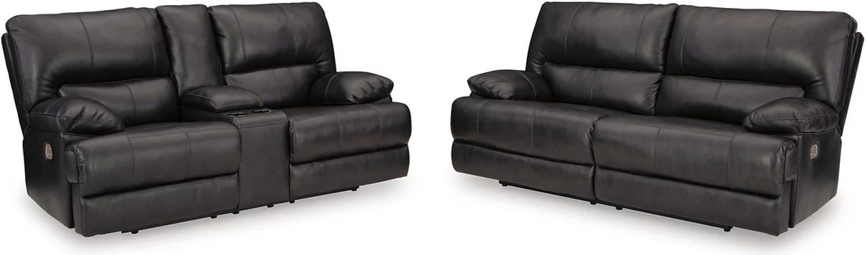 Mountainous Power Reclining Living Room Set In Eclipse