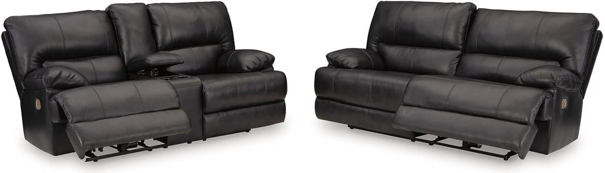 Mountainous Power Reclining Living Room Set In Eclipse