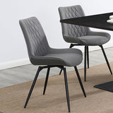 Neil Concrete And Gunmetal Dining Room Set