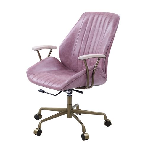 Hamilton Pink Top Grain Leather Office Chair