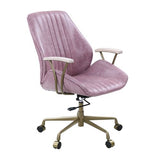 Hamilton Pink Top Grain Leather Office Chair