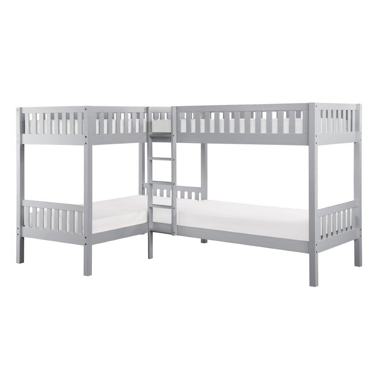 Orion Gray Youth L Corner Bunk Bedroom Set