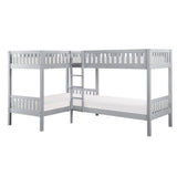Orion Gray Youth L Corner Bunk Bedroom Set