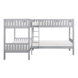Orion Gray Youth L Corner Bunk Bedroom Set