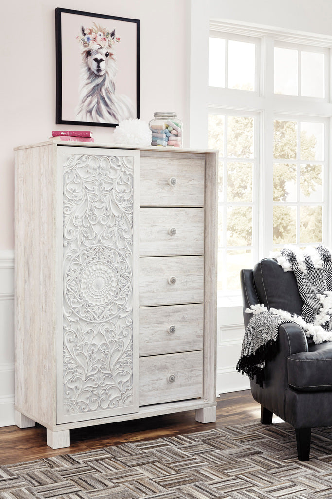 Paxberry Whitewash Youth Panel Bedroom Set