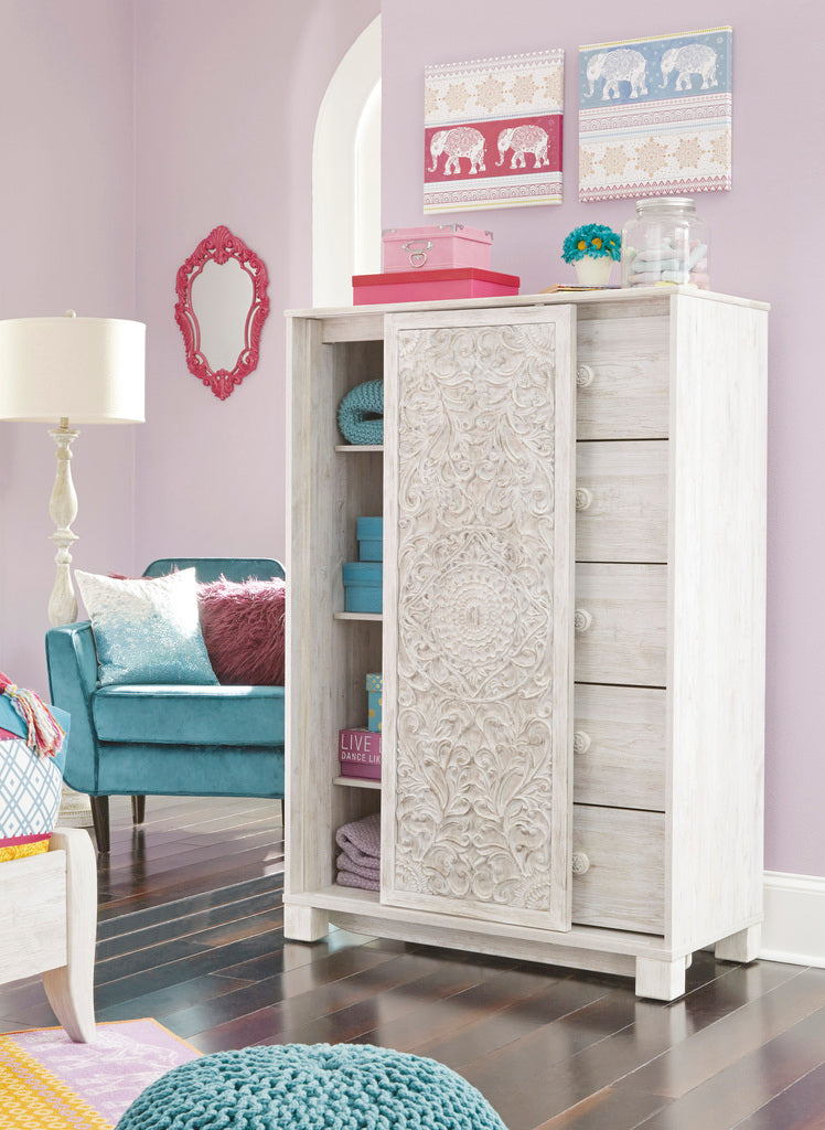 Paxberry Whitewash Youth Panel Bedroom Set