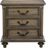 Rachelle Weathered Pecan And Gray Sleigh Bedroom Set