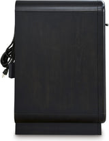 Rowanbeck Panel Bedroom Set In Black and Gray