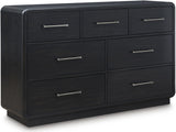 Rowanbeck Panel Bedroom Set In Black and Gray