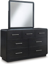 Rowanbeck Panel Bedroom Set In Black and Gray