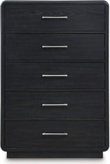 Rowanbeck Panel Bedroom Set In Black and Gray