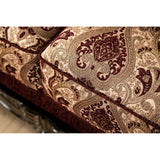 Matteo Burgundy/Brown Loveseat