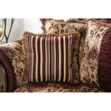 Matteo Burgundy/Brown Loveseat