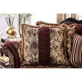 Matteo Burgundy/Brown Loveseat
