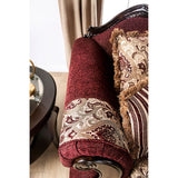 Matteo Burgundy/Brown Loveseat