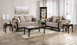 Panozzo Beige/Walnut Loveseat