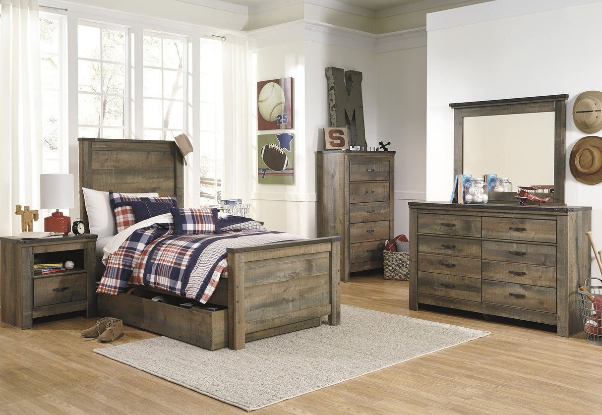 Trinell Brown Youth Bookcase Bedroom Set