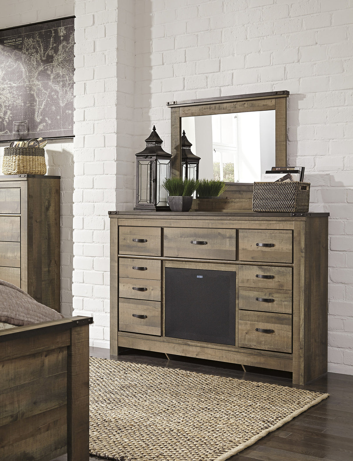 Trinell Brown Youth Storage Bookcase Bedroom Set
