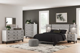 Vessalli Gray Panel Bedroom Set With Extensions