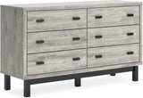 Vessalli Gray Panel Bedroom Set With Extensions