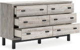 Vessalli Gray Panel Bedroom Set With Extensions
