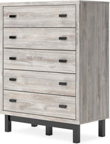 Vessalli Gray Panel Bedroom Set With Extensions