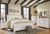 Willowton Whitewash Panel Bedroom Set