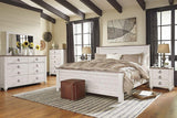 Willowton Whitewash Panel Bedroom Set