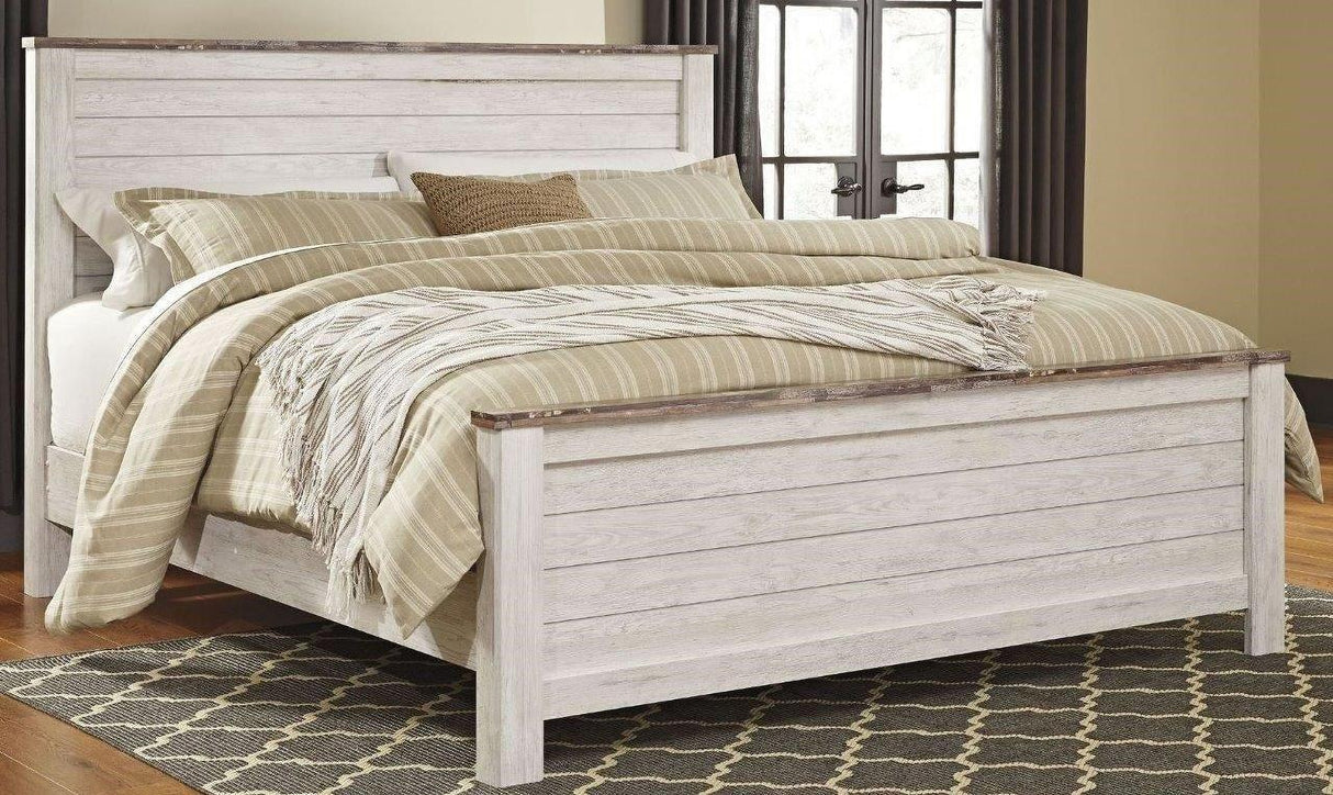 Willowton Whitewash Panel Bedroom Set