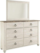 Willowton Whitewash Panel Bedroom Set