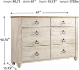 Willowton Whitewash Youth Panel Bedroom Set