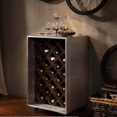 Brancaster Aluminum Wine Cabinet