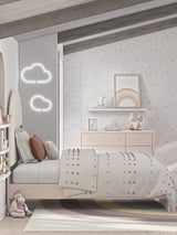 Wistenpine Youth Upholstered Panel Bedroom Set In Blush