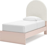 Wistenpine Youth Upholstered Panel Bedroom Set In Blush