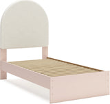 Wistenpine Youth Upholstered Panel Bedroom Set In Blush