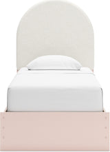 Wistenpine Youth Upholstered Panel Bedroom Set In Blush