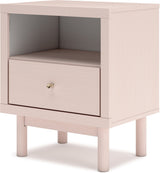 Wistenpine Youth Upholstered Panel Bedroom Set In Blush
