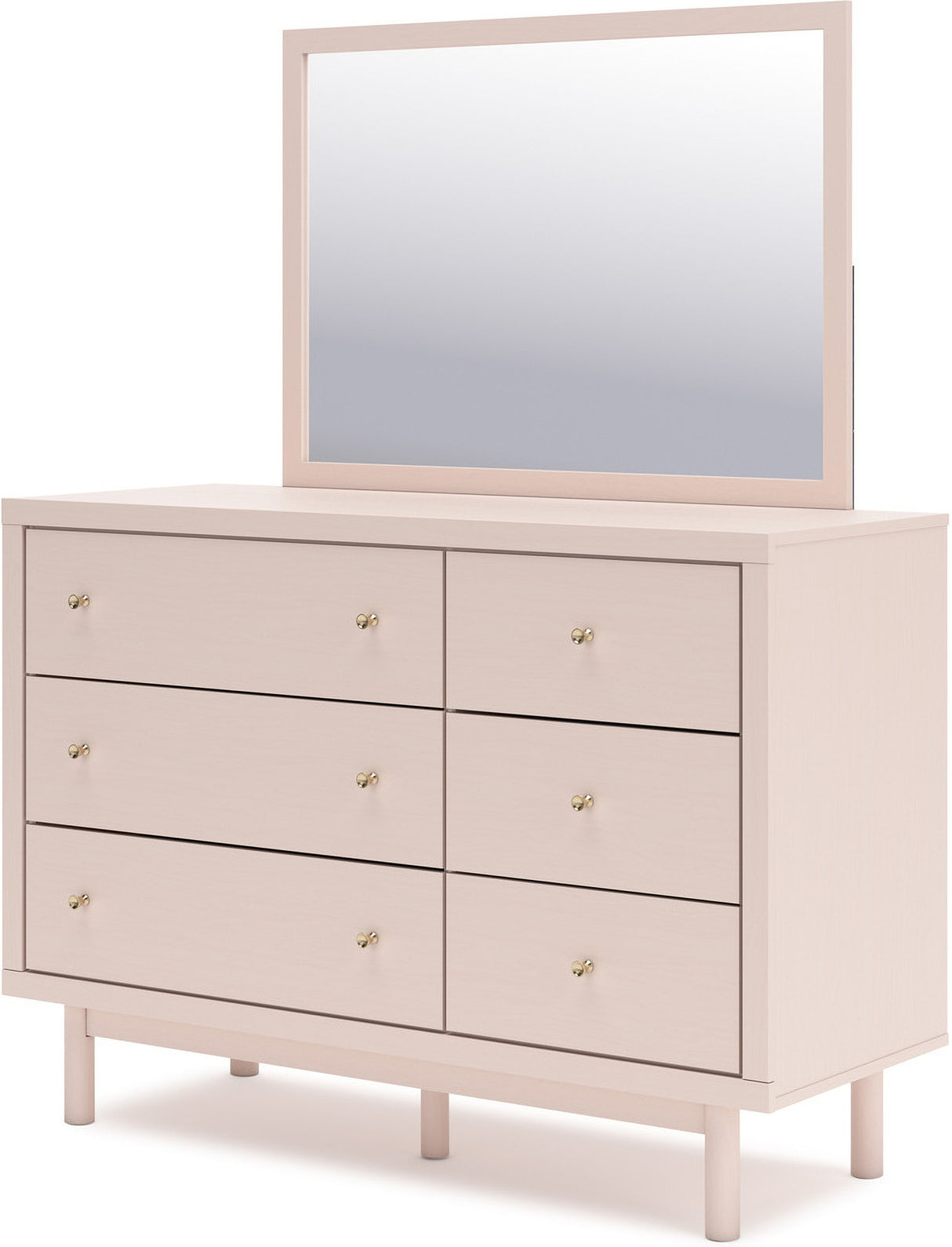 Wistenpine Youth Upholstered Panel Bedroom Set In Blush
