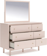 Wistenpine Youth Upholstered Panel Bedroom Set In Blush