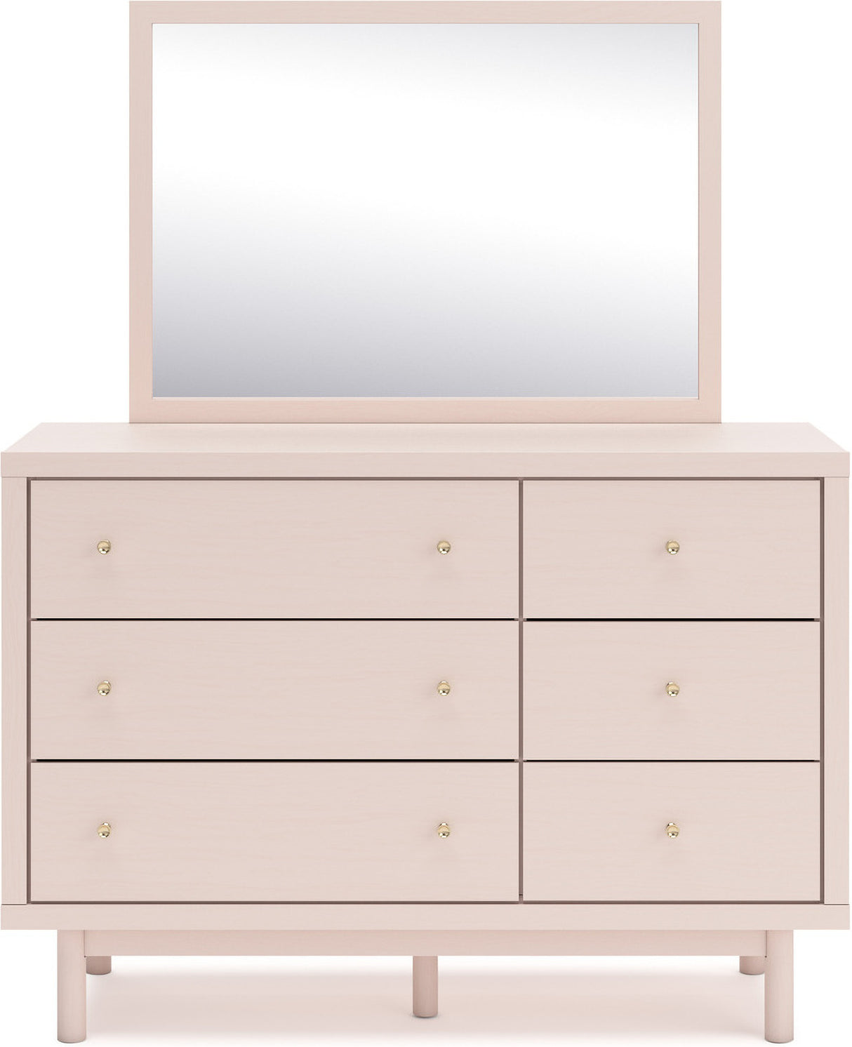 Wistenpine Youth Upholstered Panel Bedroom Set In Blush