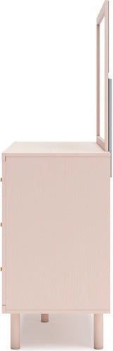 Wistenpine Youth Upholstered Panel Bedroom Set In Blush