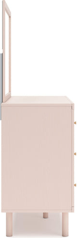 Wistenpine Youth Upholstered Panel Bedroom Set In Blush