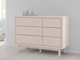 Wistenpine Youth Upholstered Panel Bedroom Set In Blush