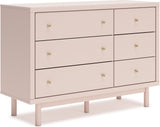 Wistenpine Youth Upholstered Panel Bedroom Set In Blush