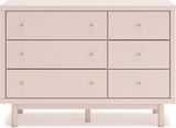 Wistenpine Youth Upholstered Panel Bedroom Set In Blush
