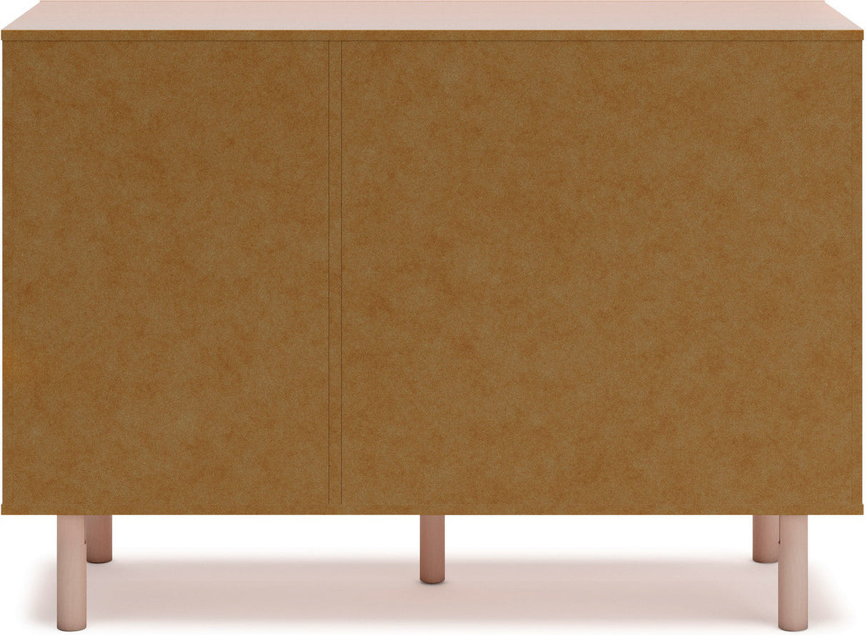 Wistenpine Youth Upholstered Panel Bedroom Set In Blush