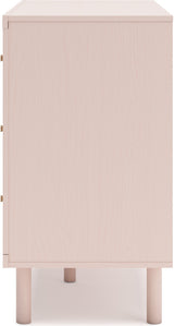 Wistenpine Youth Upholstered Panel Bedroom Set In Blush