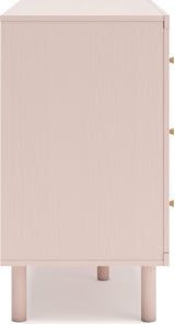 Wistenpine Youth Upholstered Panel Bedroom Set In Blush