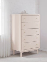 Wistenpine Youth Upholstered Panel Bedroom Set In Blush