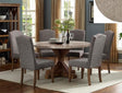 Vesper Brown/Gray Real Marble Round Dining Table - Luna Furniture (4760394760327)